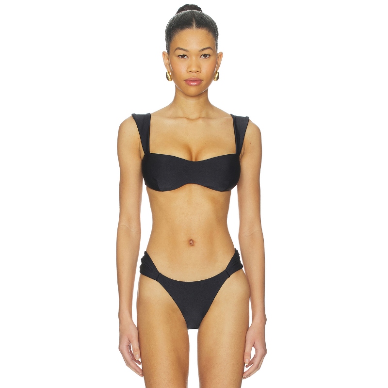 Shani Shemer ASTER 比基尼文胸上装 黑色 y2k辣妹风REVOLVE小众