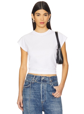 [春季新品]AGOLDE BRYCE 盖袖T恤 白色辣妹风REVOLVE小众新款