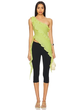 AFRM VIVICA 上装 绿色 y2k辣妹风REVOLVE新款