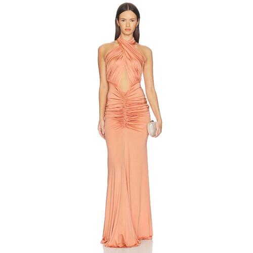 Lapointe SLEEVELESS HALTER RUCHED 长裙 26春夏新品 revolve小