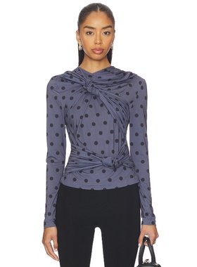 ROKH 平针上装 深灰色 y2k辣妹风REVOLVE小众新美国官网直邮进口