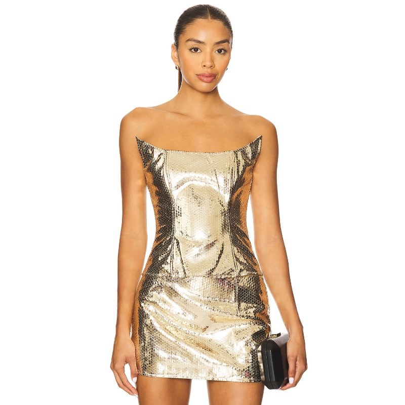 Kim Shui LING 上装 金属金色 y2k辣妹风小众新款