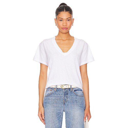 perfectwhitetee COTTON BOXY V领T恤 y2k辣妹风REVOLVE小众新款