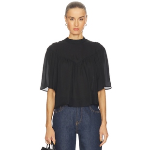 LOTAN y2k辣妹风REVOLVE小众新款 LUCIE 黑色 衬衫 NILI