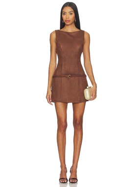 MORE TO COME Rileigh Mini Dress 棕色REVOLVE小众新款