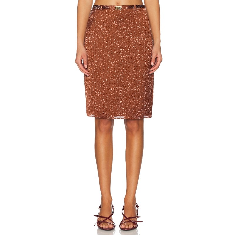 Alexis GIOTTO 半身裙 铁锈色REVOLVE小众新款