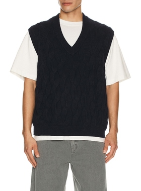 Reiss WALTON 背心 蓝色REVOLVE小众新款冬季保暖