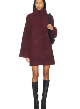 SNDYS WINNIE 裙子 葡萄酒色revolve小众新款