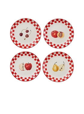 Misette Hand-painted Salad Plate 红色REVOLVE小众新款