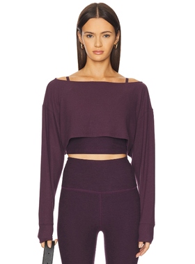 Beyond Yoga DUET 短茄克衫 紫色REVOLVE小众新款