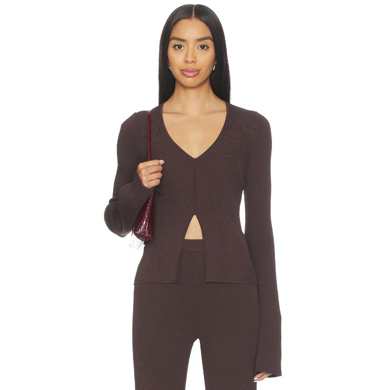 LAMARQUE ARACELI 上装 棕色 y2k辣妹风REVOLVE小众新款