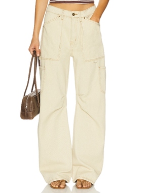 [冬季新品]LIONESS 长裤米色工装裤美式休闲风阔腿裤REVOLVE小众