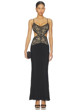 Tiger Mist WISTERIA 长裙 黑色REVOLVE小众新款