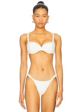 Vix Swimwear LEANNE 比基尼文胸上装 白色 2辣妹revolve小众新款