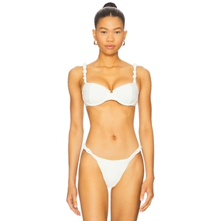 Vix Swimwear LEANNE 比基尼文胸上装 白色 2辣妹revolve小众新款