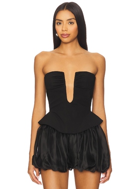 MISHA CASPIAN 无带上装 黑色 y2k辣妹风 REVOLVE小众新款