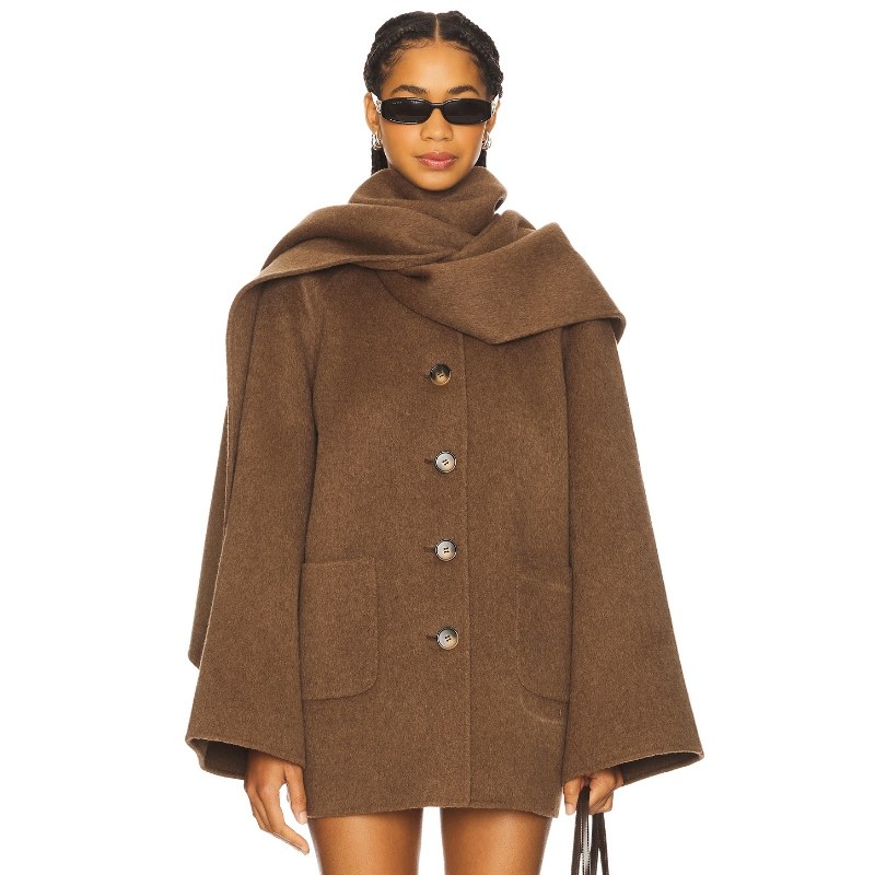 LAMARQUE ANCA 大衣 棕色 老钱风REVOLVE小众新款