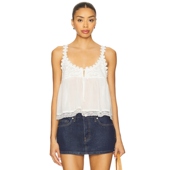 People蕾丝背心象牙白薄纱亚麻吊带上衣REVOLVE Free 春季 新品