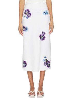 Rosewater House MINA 半身裙 白色REVOLVE小众新款