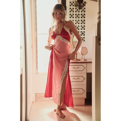 Free People SOME KIND OF 长款吊带裙 粉色revolve情人节穿搭