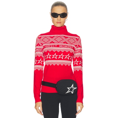 [春节穿搭]Perfect Moment HOLIDAY 毛衣 红色REVOLVE小冬季保暖