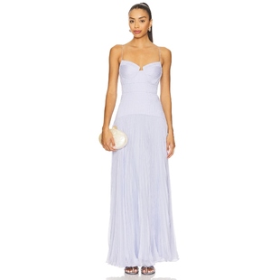 蓝色REVOLVE小众新款 打褶礼服 SAYLOR AMUR