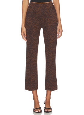 Rag & Bone Irina Ponte Jacquard Kick Flare 棕色 美式休闲风R