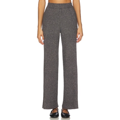 Barefoot Dreams CCUL LUREX RIB WIDE LEG PANT CCUL 金银丝罗纹