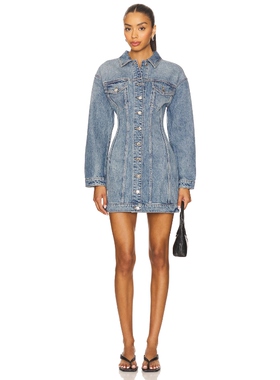 EB Denim PRIMA 牛仔裙子丹宁 蓝色REVOLVE小众新款