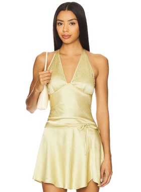 NIA DEVON 上装 黄色 y2k辣妹风REVOLVE小众新款