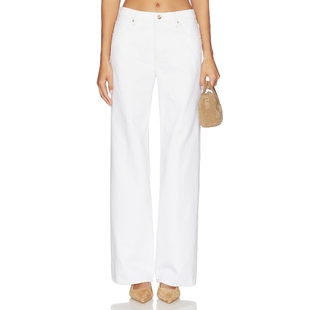 STROLL 复古风REVOLVE小众新款 阔腿 美式 白色 FRAME