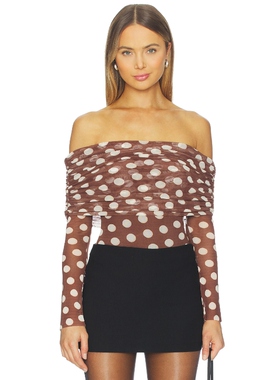 AFRM MAXINE 紧身服 巧克力色 y2k辣妹风REVOLVE小众新款