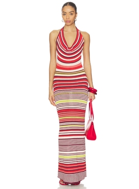 SOVERE PANDORA 针织裙子 revolve小众新款 Red,White