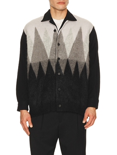 HOMME Wool Sweater des revolv Down GARCONS Button COMME Knit