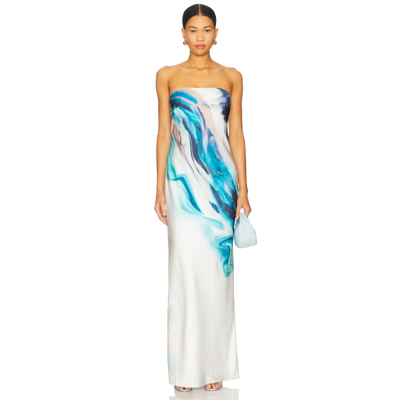 ET OCHS NESSA 裙子 白色，蓝色REVOLVE小众新款