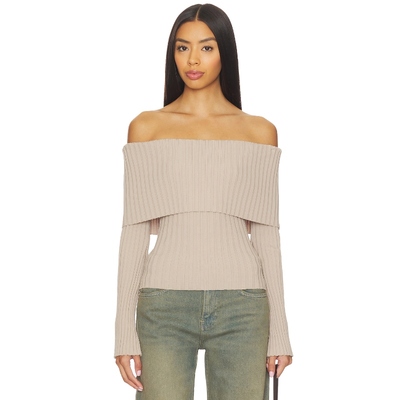 NIA SAFFRON 毛衣 米色REVOLVE小众新款