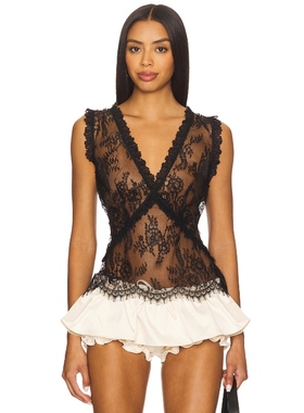 AKNVAS ASH 无袖上装 黑色 y2k辣妹风REVOLVE小众新款