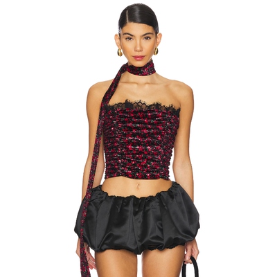 For Love & Lemons 抹胸上装 红色REVOLVE