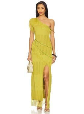 YLLW THE LABEL FRIDA 裙子 绿色REVOLVE小众新款