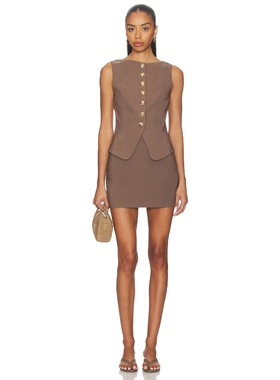 ALL THE WAYS BREETA 半身裙套装 棕色REVOLVE小众新款