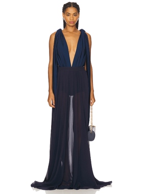 Mariandree Gaitan VALERIE 紧身服 藏青色 y2k辣妹风 REVOLVE小