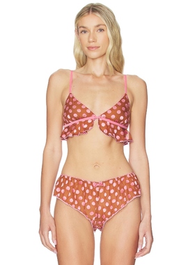 [海外直邮]Free People FROSTED DOT 三角形比基尼 紫色REVOLVE小