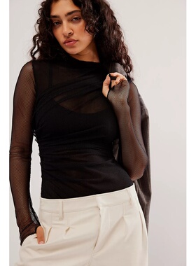 [春季新品]Free People ON MY WAY 紧身服 黑色 基础易搭内搭R