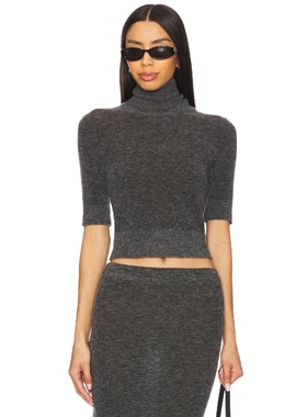 [冬季新品]EAVES MAE 上装 深灰色 内搭打底 羊毛混纺REVOLVE