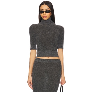 EAVES 新品 MAE 上装 REVOLVE小众 深灰色羊毛衫 冬季