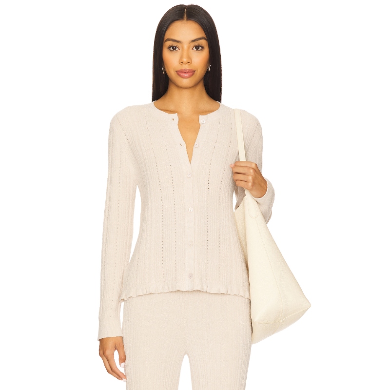 [冬季新品]Barefoot Dreams针织开衫柔软奶白毛衣内搭REVOLVE