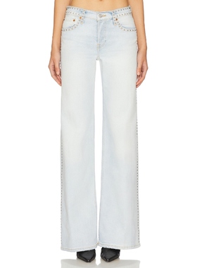 [冬季新品]RE/DONE MID RISE 阔脚牛仔裤 蓝色 美式复古风REVOLVE