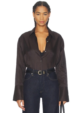 Citizens of Humanity CAMILIA 衬衫 巧克力色REVOLVE小众新款