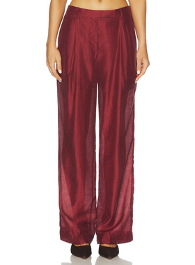 [春节穿搭]L'Academie LIYA 长裤 红色美式休闲风REVOLVE小众