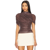 Uprichard EVIANNA 上装 Amanda 棕色REVOLVE小众新款